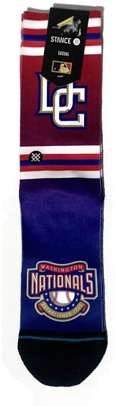 Stance MLB Washington Nationals Crew Socks Men's Large 9-13 NWT